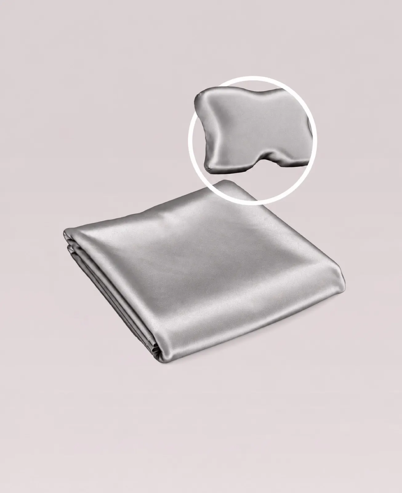 %100 İpek Yastık Kılıfı Gri — Shine Pillow